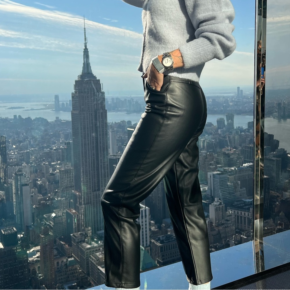 Faux leather pants great condition